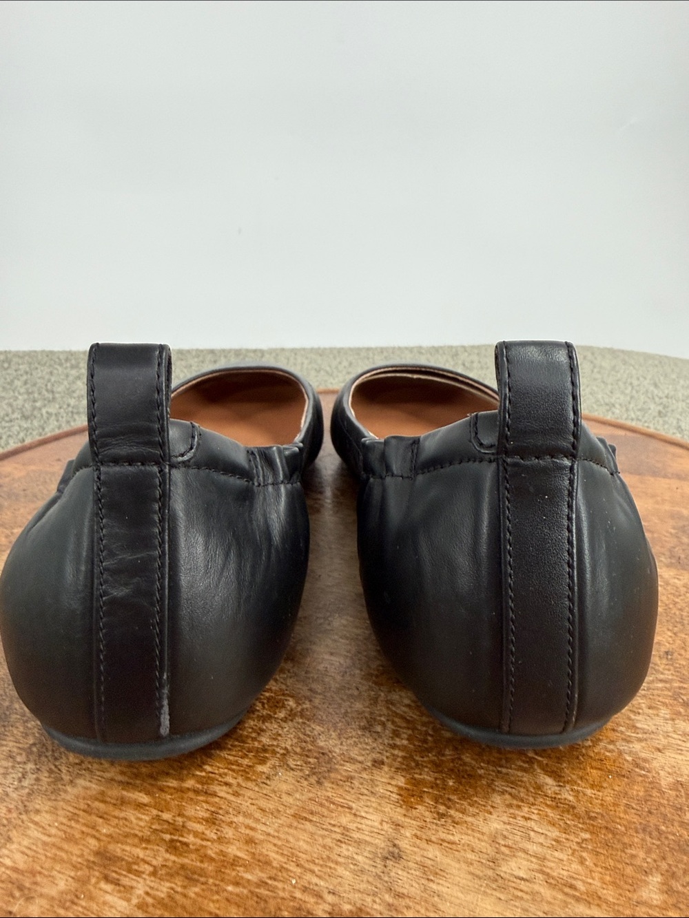 FitFlop Shoes Wm 8 Black Leather Ballet Flats Slip On Comfort Allegro - Picture 5 of 13
